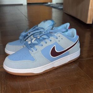 Nike SB Light Blue and Maroon Sneakers